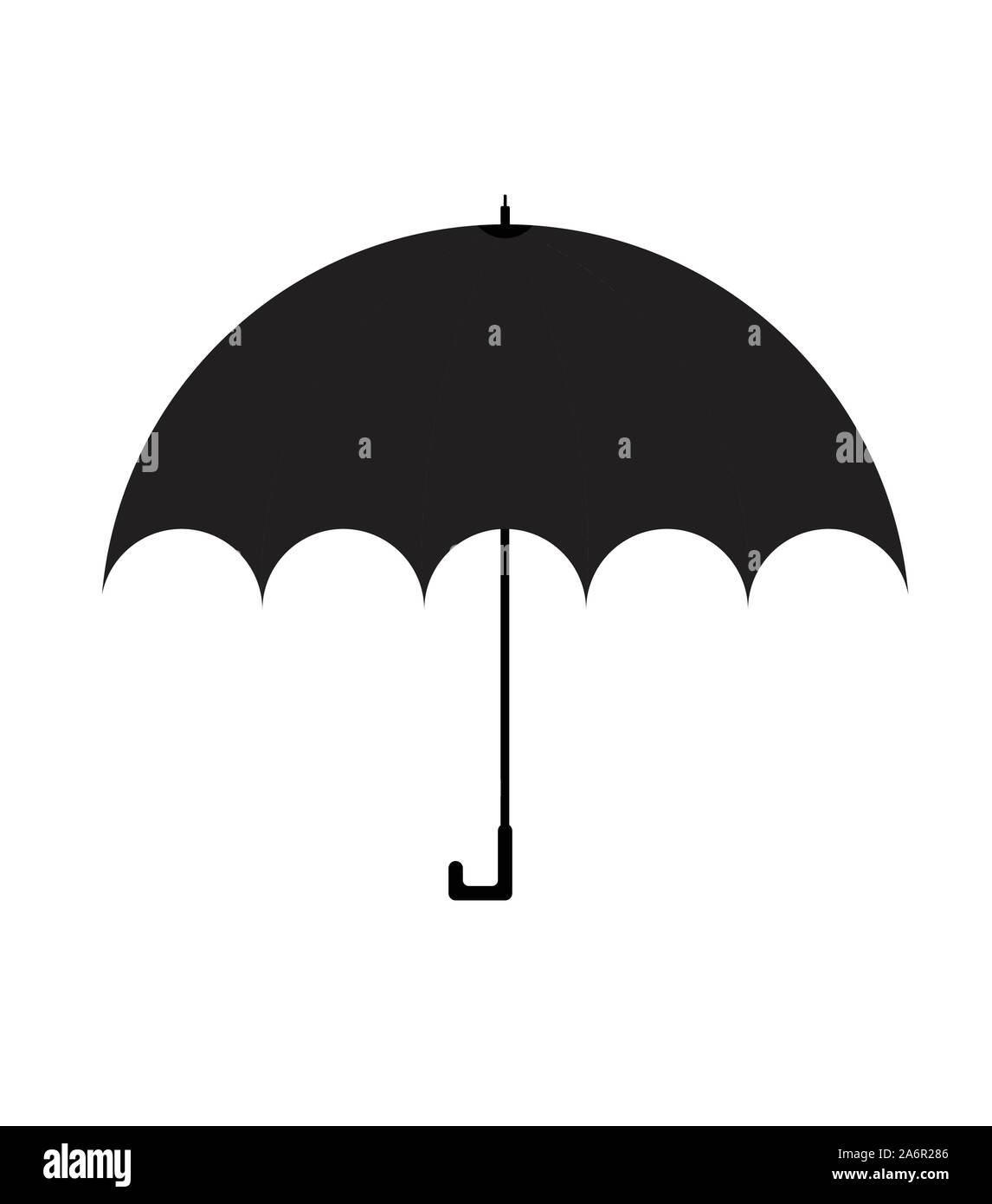 Nero icona ombrello design. illustrazione vettoriale Illustrazione Vettoriale