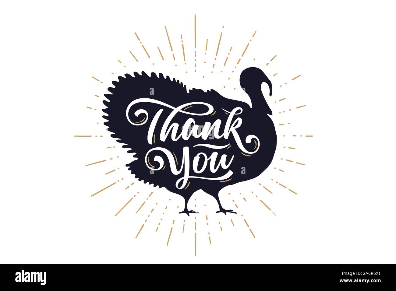 La Turchia, la ringrazio. Lettering, la tipografia. Silhoutte turchia Illustrazione Vettoriale