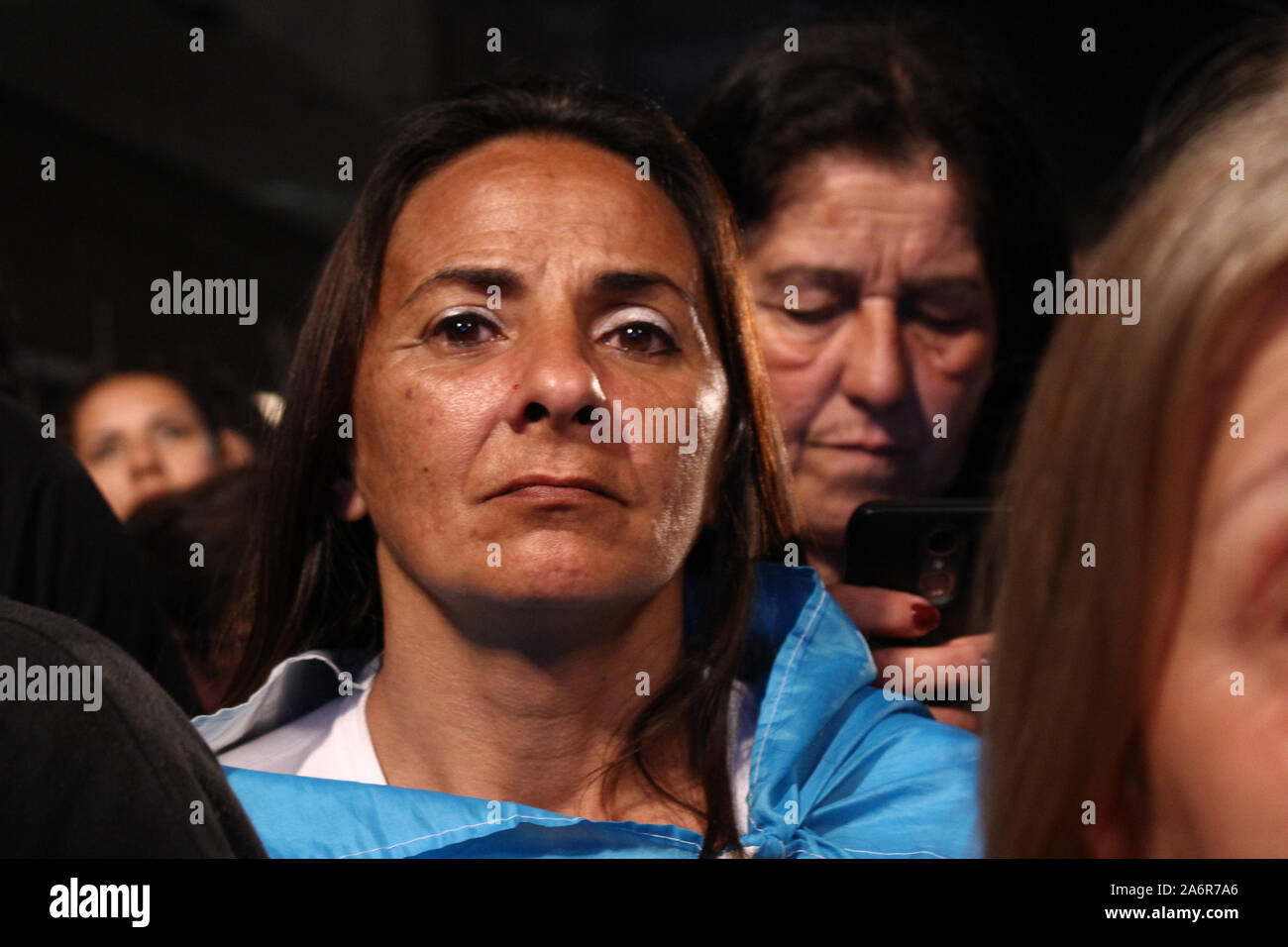 BUENOS AIRES, 27.10.2019: Thowsands di sostenitori migliaia di persone celebrano la vittoria di Alberto Fernandez e Cristina Kirchner per il presiden Foto Stock