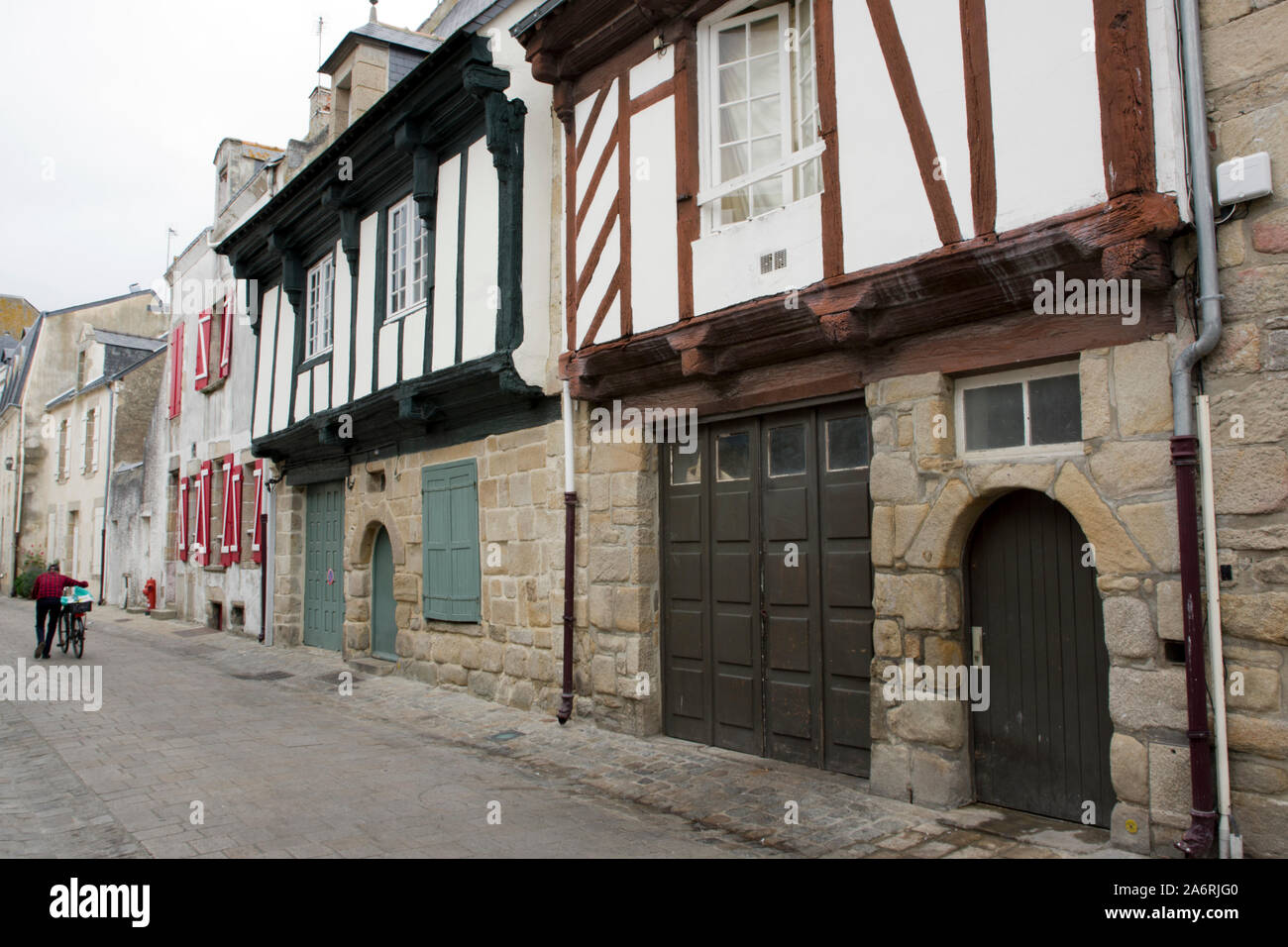 Vecchi edifici in Le Croisic, Brittany Foto Stock