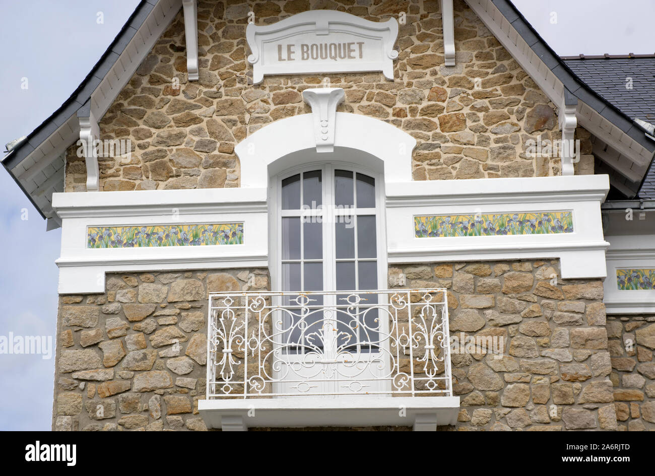 Le Bouquet, una villa in Pouliguen Foto Stock