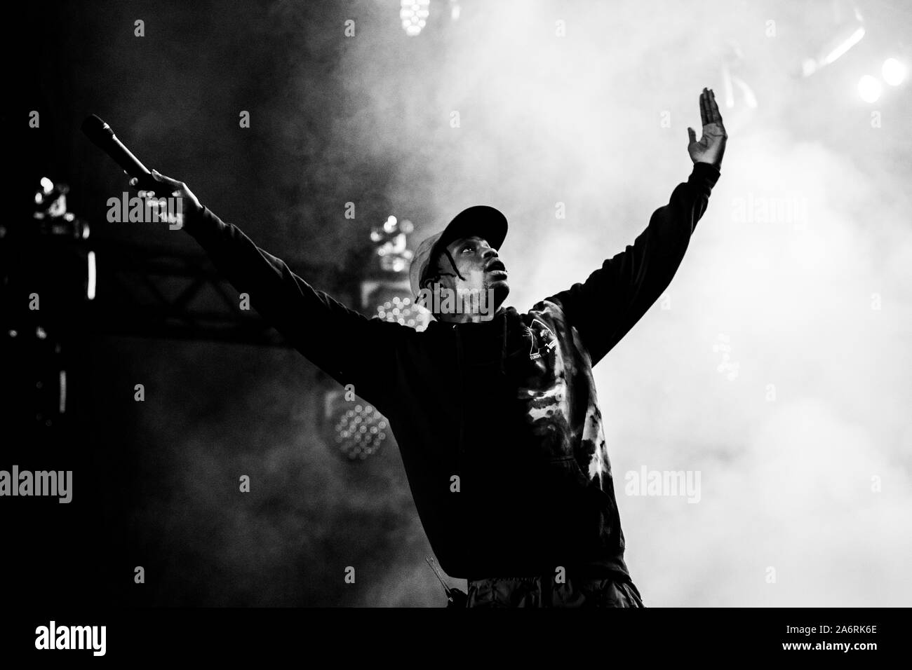 Roskilde, Danimarca. 05th, luglio 2019. Il rapper americano e paroliere Travis Scott esegue un concerto dal vivo durante il danese music festival Roskilde Festival 2019. (Photo credit: Gonzales foto - Lasse Lagoni). Foto Stock