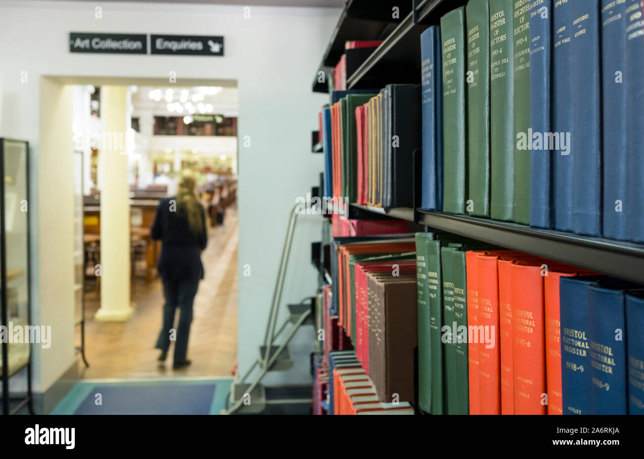 Interno del Bristol Central Library, REGNO UNITO Foto Stock