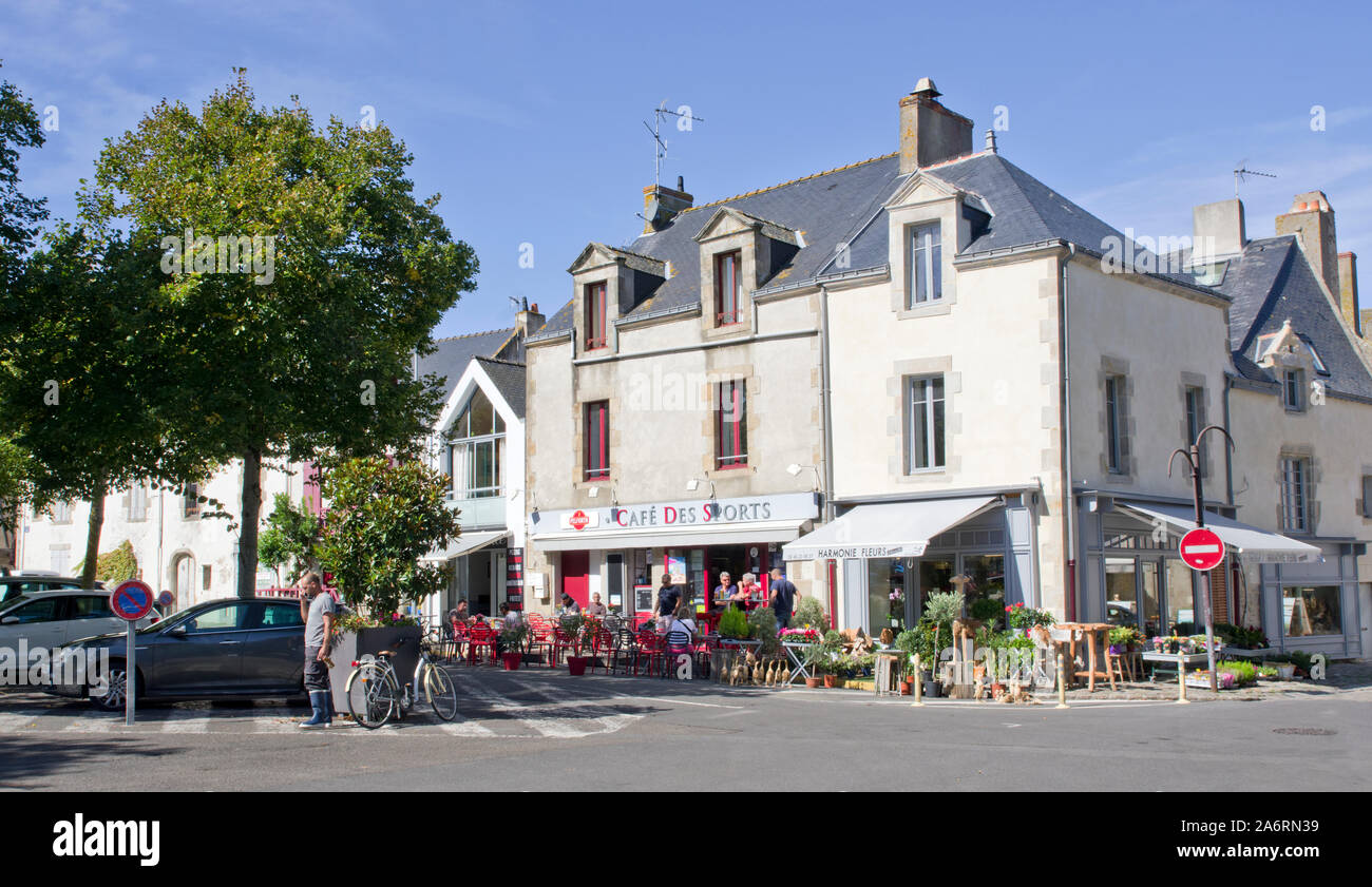 Cafe des sports, Le Croisic Foto Stock