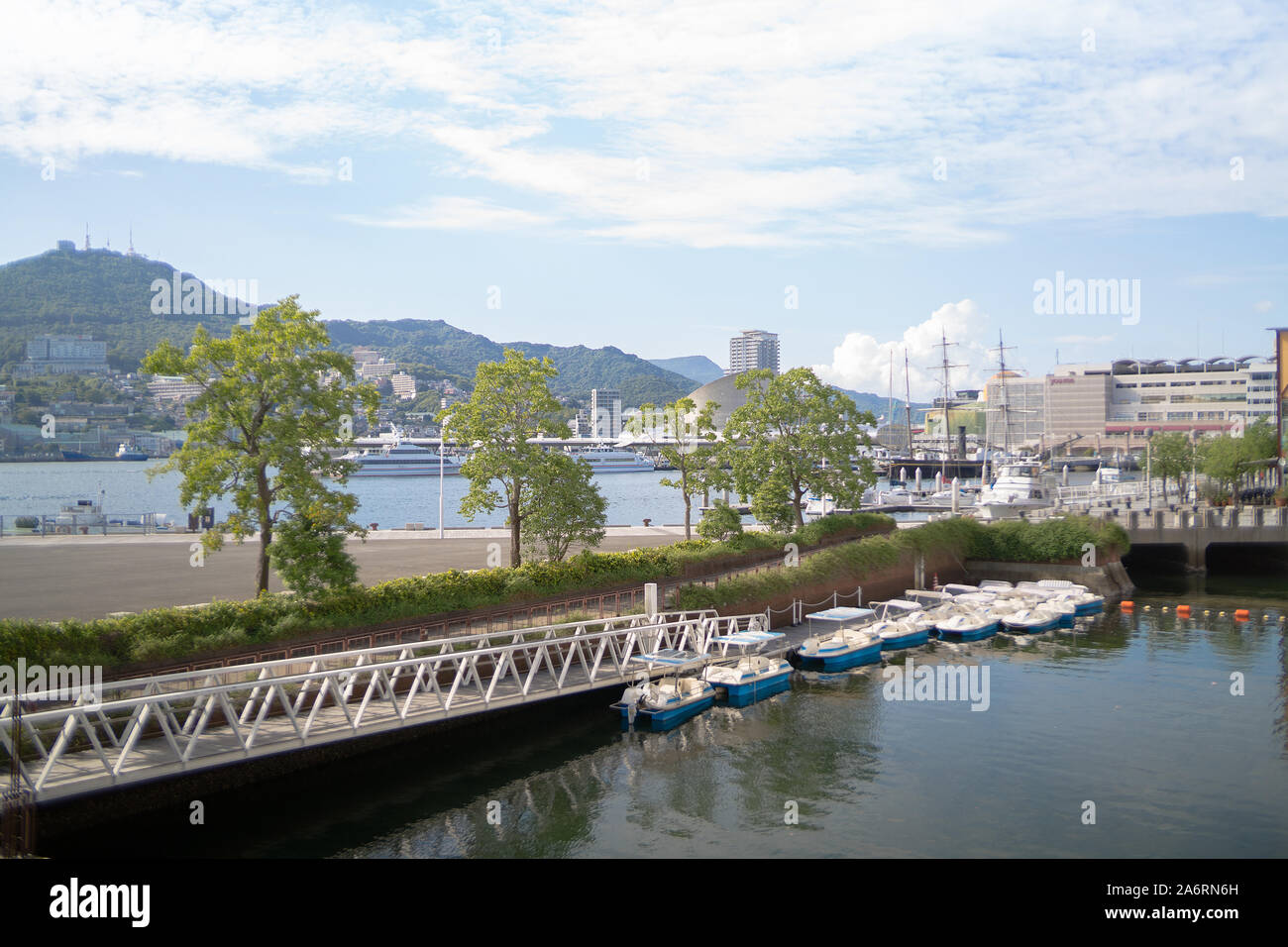 Porto a Nagasaki, in Giappone Foto Stock