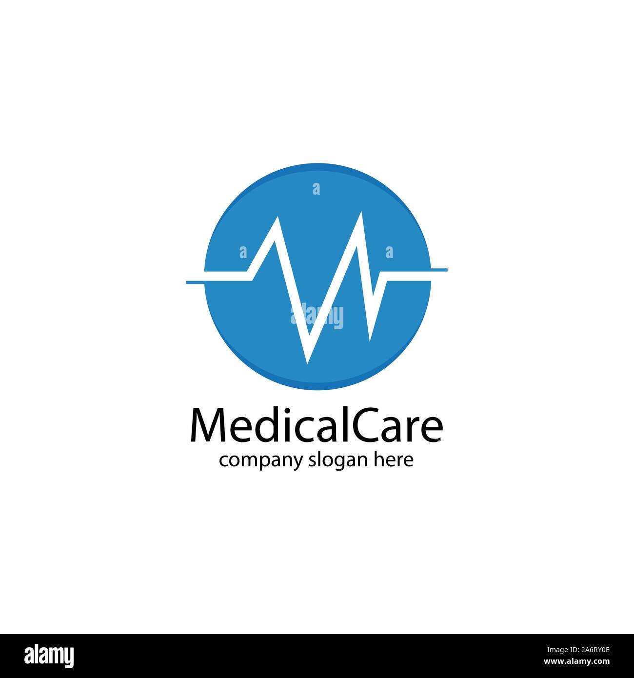 Cure mediche logo. Del logo a forma di cerchio. Il logo di assistenza sanitaria o icona - vettore Illustrazione Vettoriale