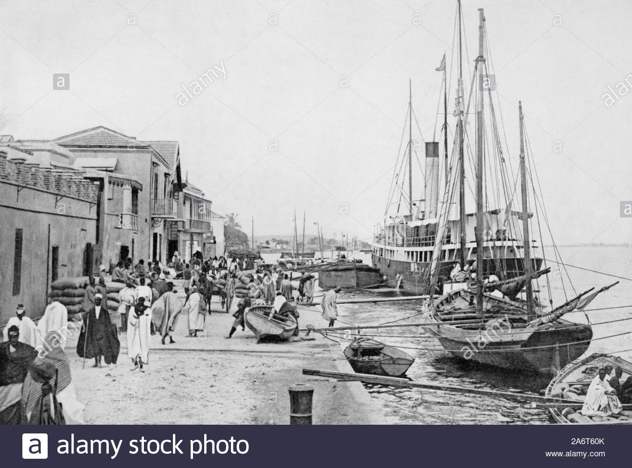 WW1 Dar-Es-Salaam Tanzania, vintage fotografia dal 1914 Foto Stock