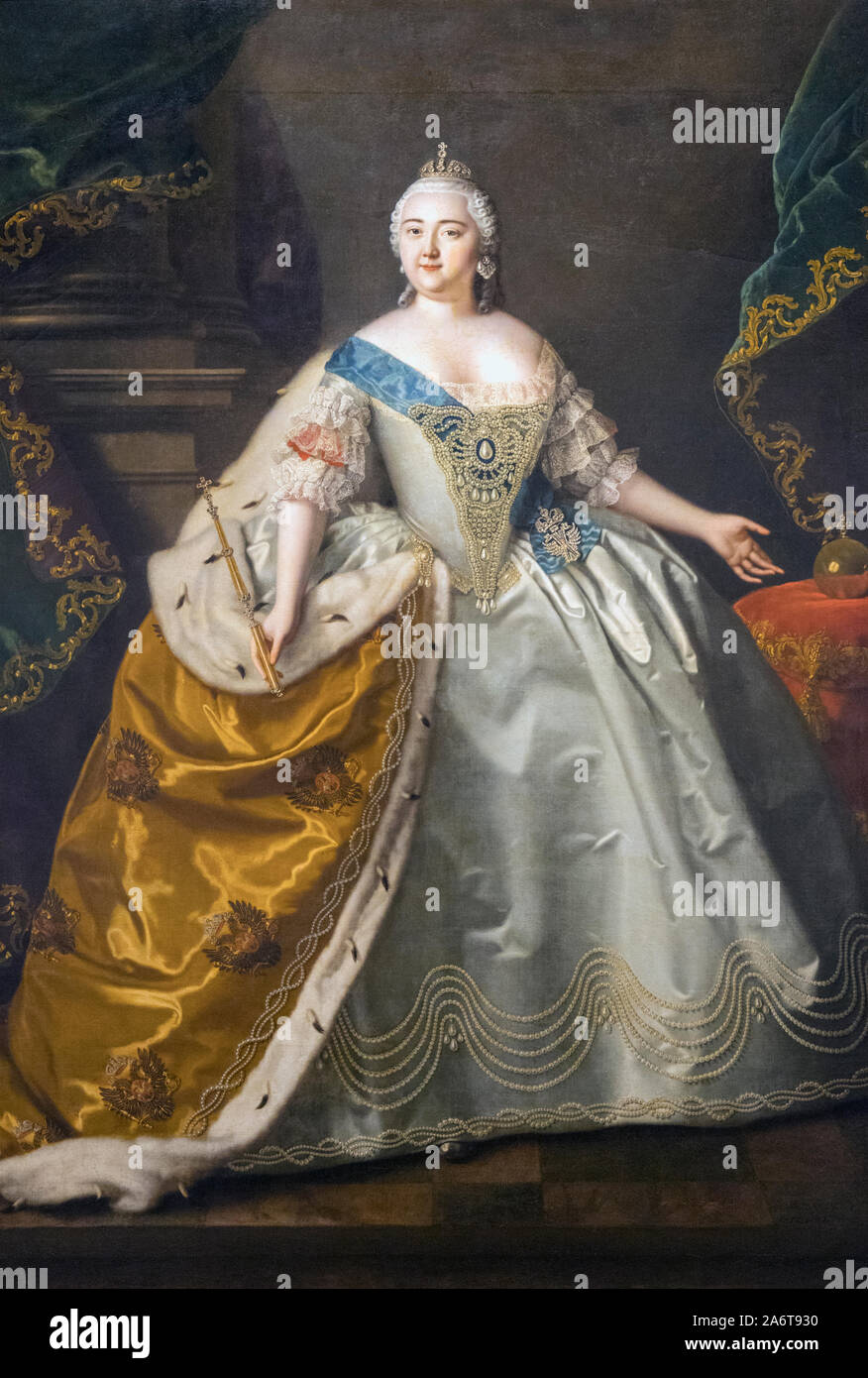 Ritratto dell'imperatrice Elisabetta Petrovna da Louis Caravaque. Elisabetta Petrovna, noto anche come Yelisaveta e Elizaveta, imperatrice di Russia, 1709 - Foto Stock