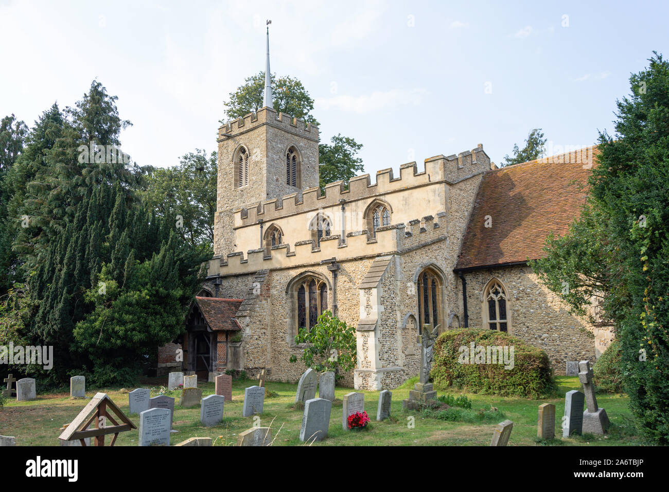 Chiesa di San Lorenzo, School Lane, Ardeley, Hertfordshire, England, Regno Unito Foto Stock