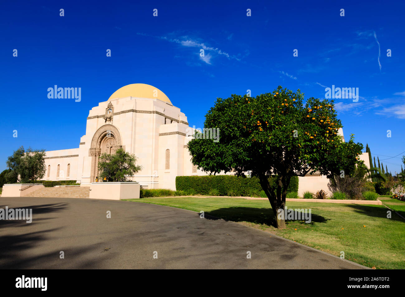 Cappella della Cattolica Romana, San Joaquin cimitero, Stockton, California, Stati Uniti d'America Foto Stock