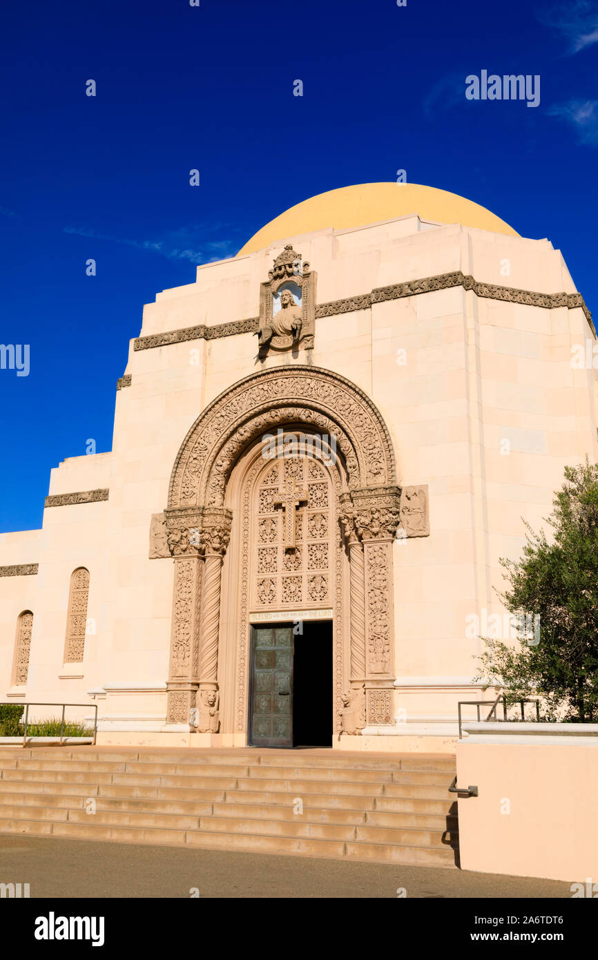 Cappella della Cattolica Romana, San Joaquin cimitero, Stockton, California, Stati Uniti d'America Foto Stock