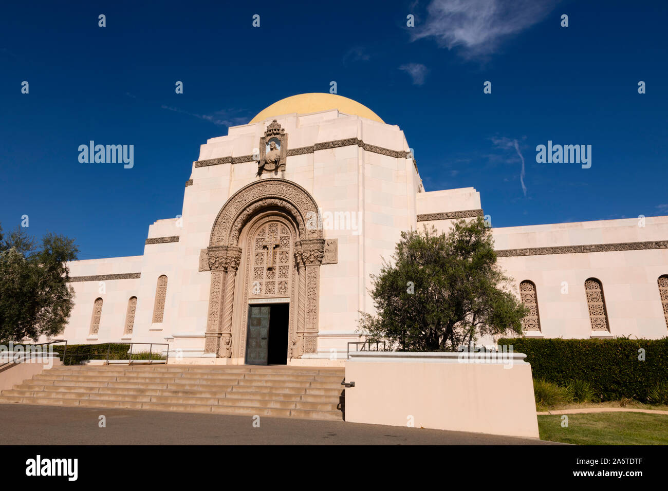 Cappella della Cattolica Romana, San Joaquin cimitero, Stockton, California, Stati Uniti d'America Foto Stock