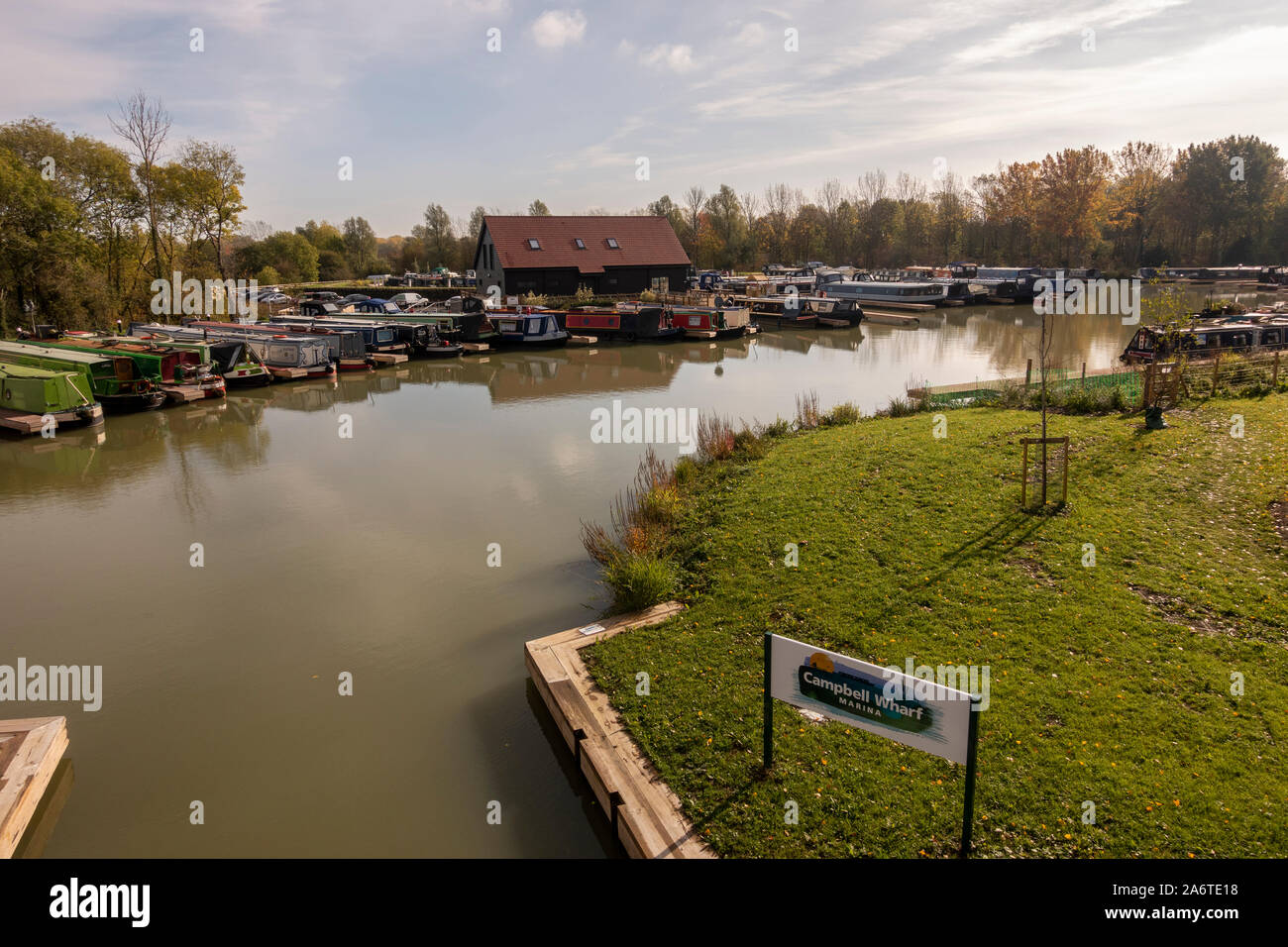Milton Keynes Marina Foto Stock