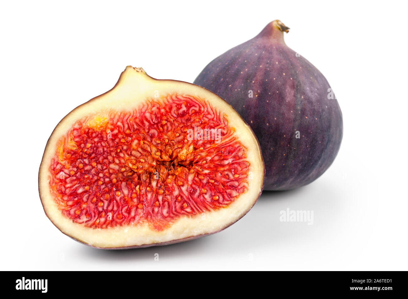 Fig isolati su sfondo bianco Foto Stock