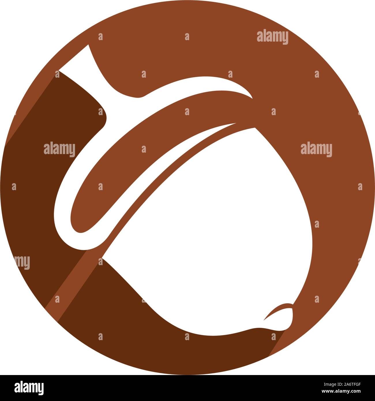 Acorn logo quercia illustrazione vettore Illustrazione Vettoriale