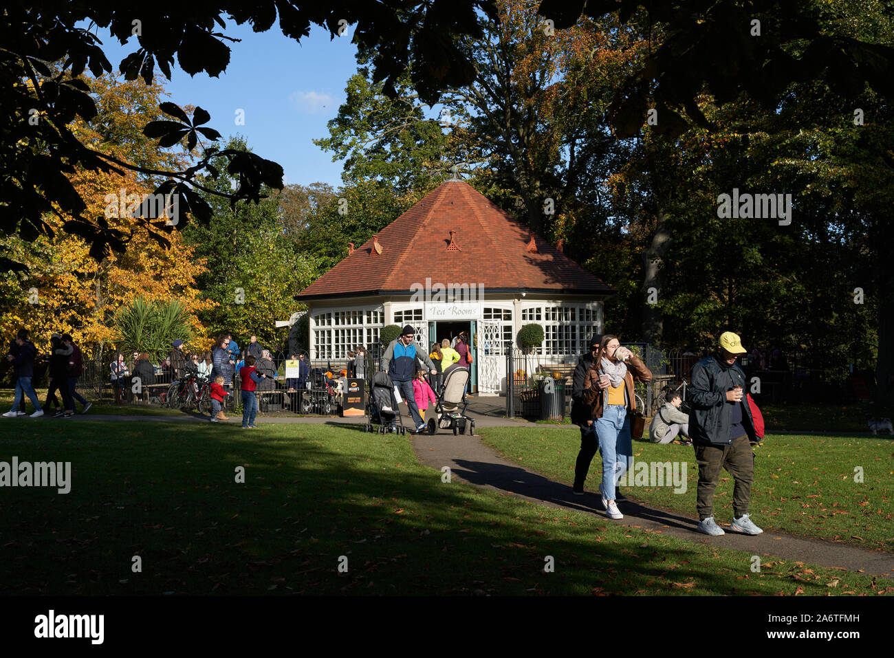 Sale da tè in Phoenix Park di Dublino, Irlanda. Foto Stock