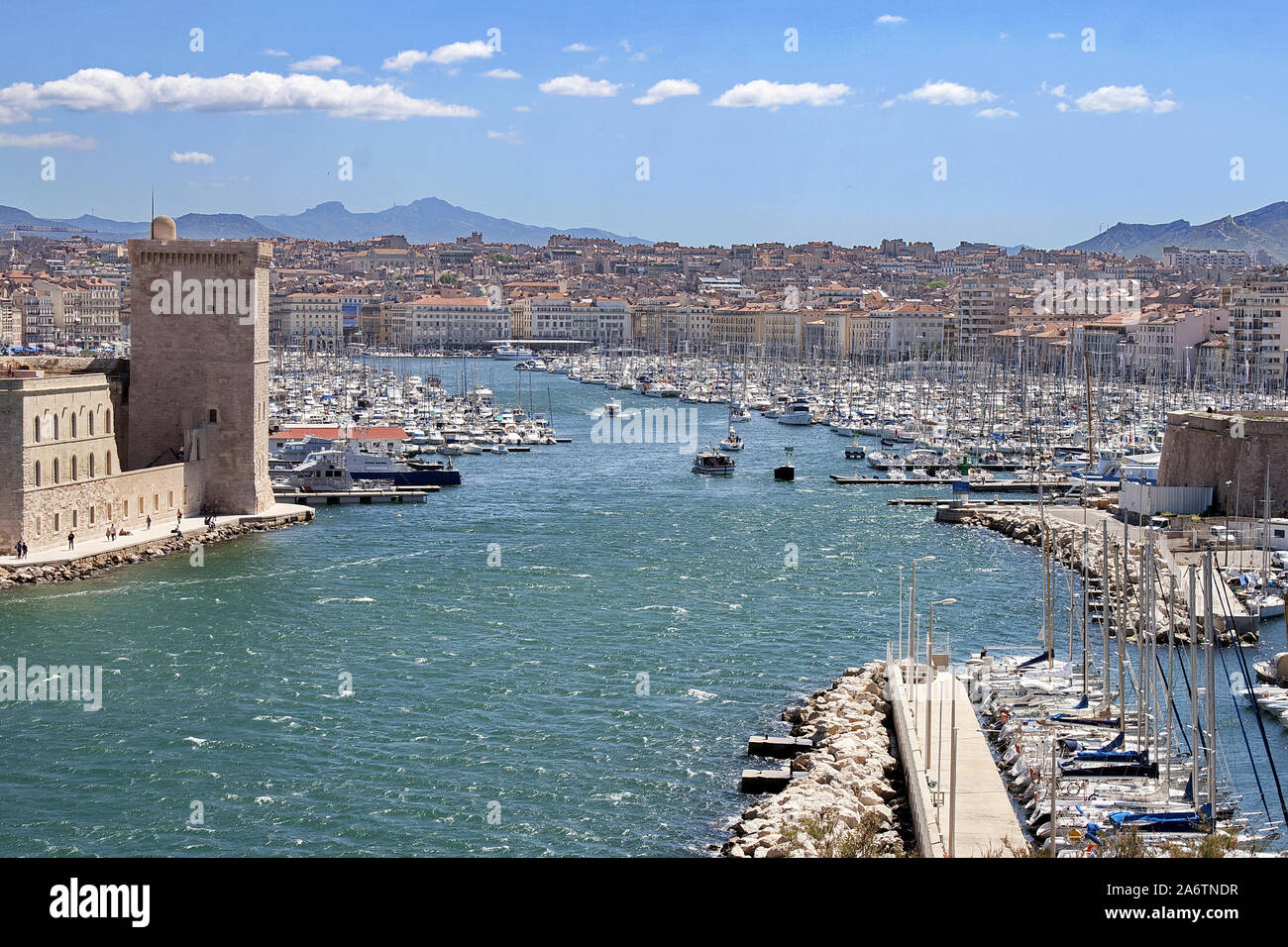 Ingresso al Porto Vecchio, Marsiglia, Francia Foto Stock