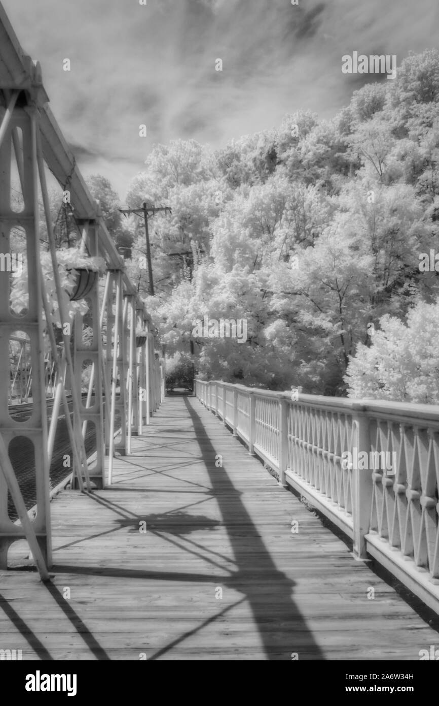 Lowthorp ponte di travatura reticolare - Il Main Street Bridge, nella città di Clinton, NJ è stata sollevata nel 1870. Progettato da Francesco C. Lowthorp e fabbricata da saranno Foto Stock