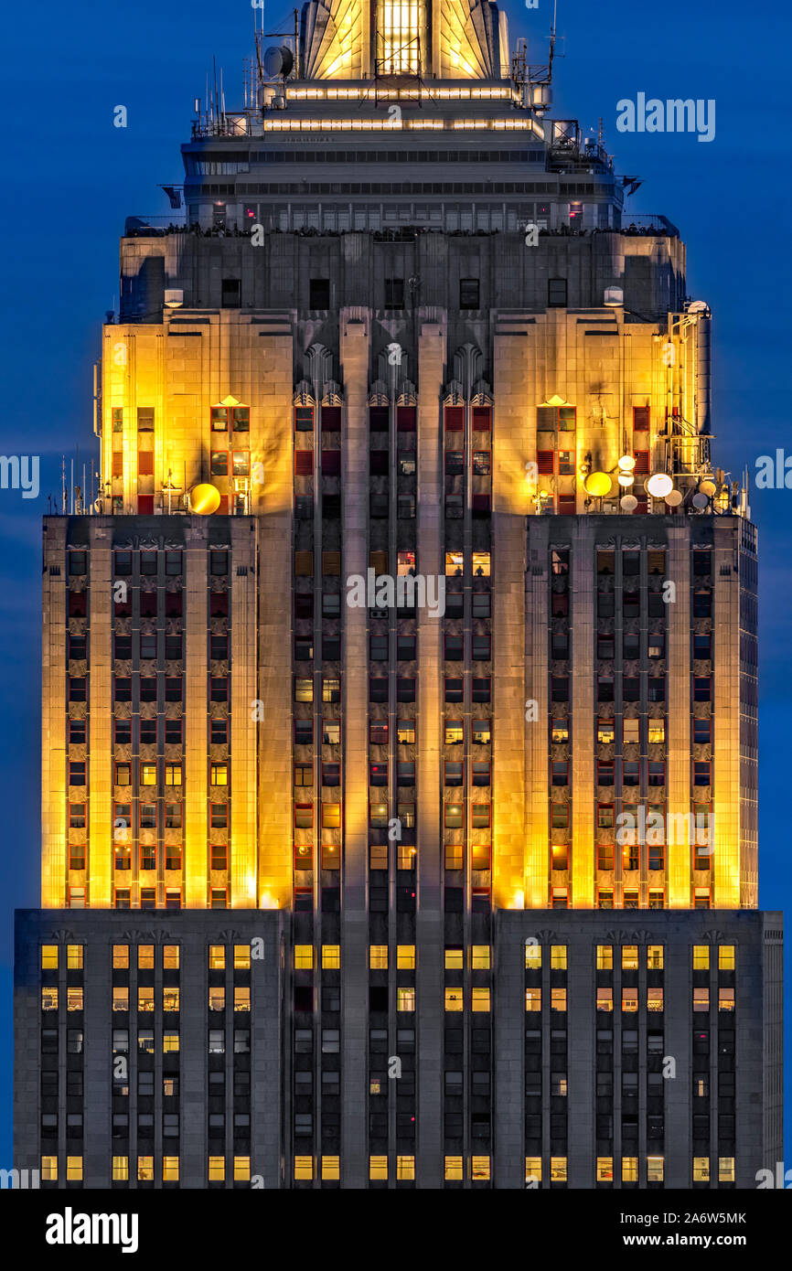 Empire State Building ESB Broadcasting NYC Foto Stock