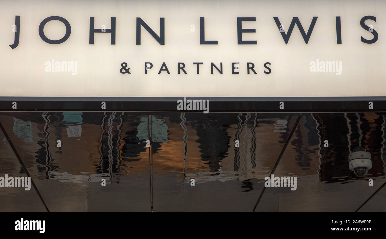 Logo John Lewis magazzini. Foto Stock