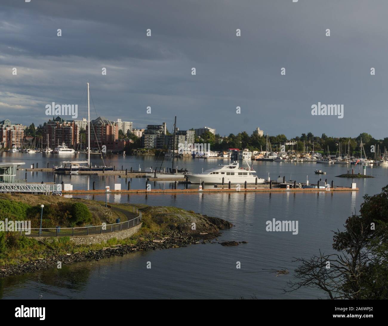 La nuova marina per superyacht in Victoria, BC, Canada Foto Stock