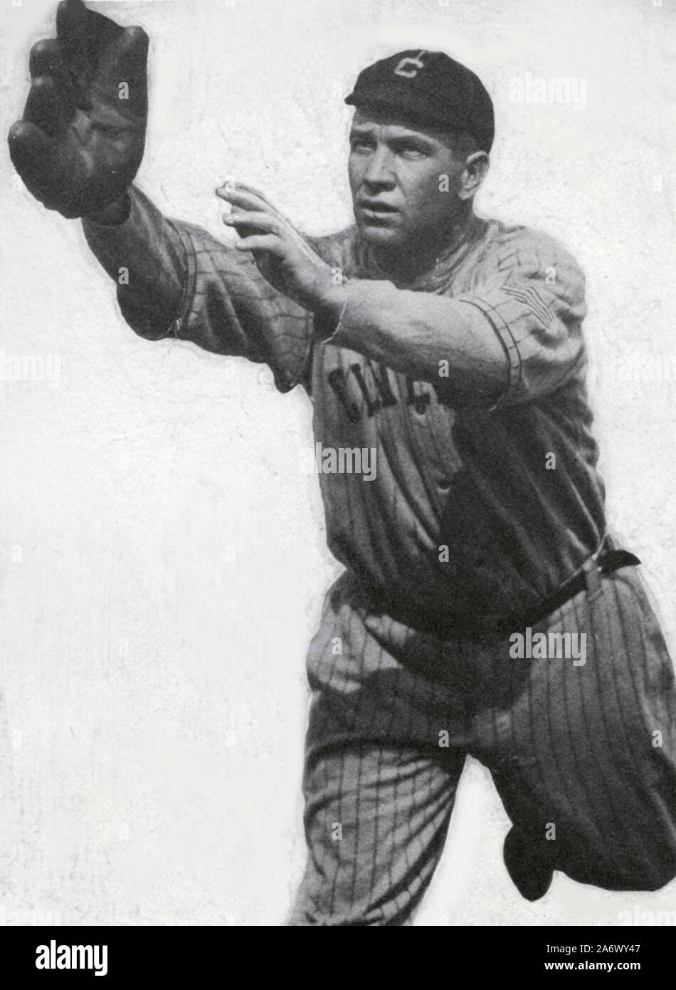 Vintage foto in bianco e nero di Hall of Fame giocatore di baseball Tris altoparlante. Foto Stock