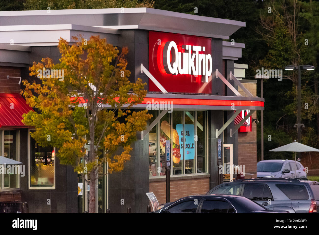 QuikTrip convenience store e centro di carburante in Stone Mountain, Georgia. (USA) Foto Stock