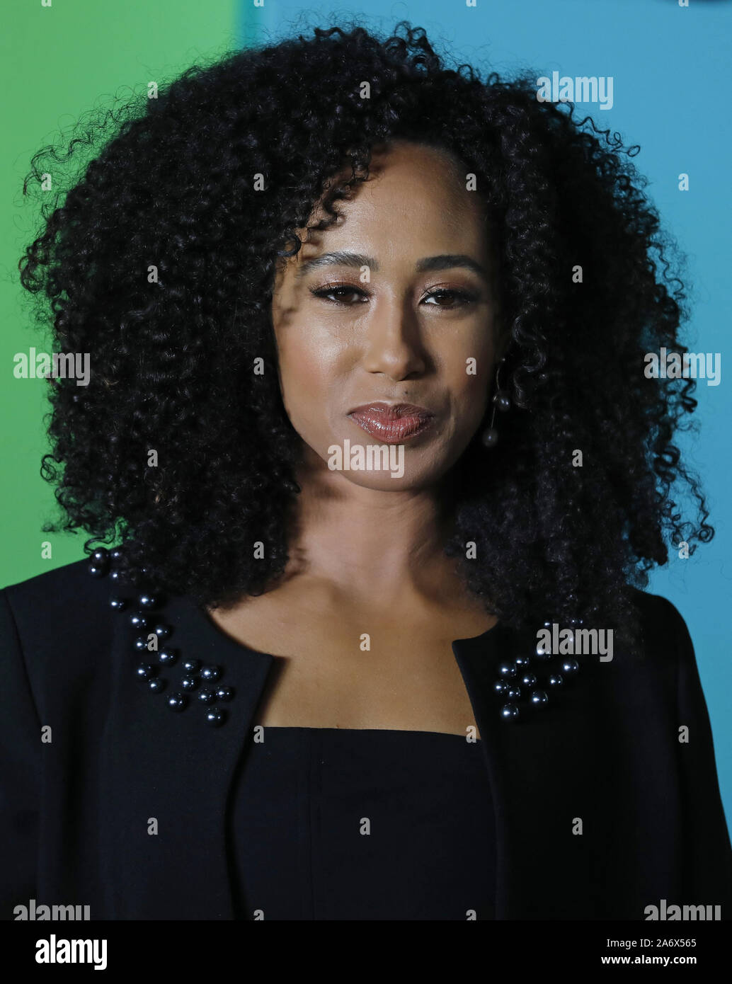 New York, Stati Uniti d'America. 28 ott 2019. L'attrice Margot Bingham assiste la Apple TV 'S 'lo show del mattino' Premiere mondiale a David Geffen Hall presso il Lincoln Center il 28 ottobre 2019 nella città di New York. Foto di Peter Foley/UPI Credito: UPI/Alamy Live News Foto Stock