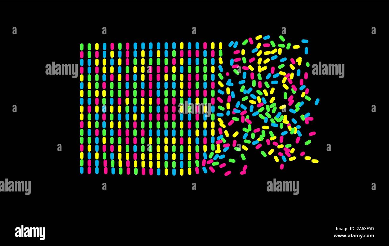 Dati di grandi dimensioni di visualizzazione del grafico. Vettore di movimento illustrazione. Processo di codifica. Può essere utilizzato per la pubblicità, marketing e presentazione. Illustrazione Vettoriale