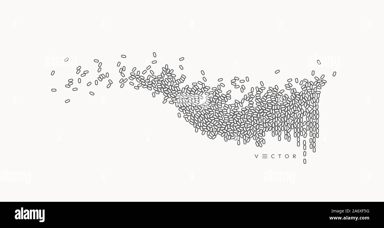 Onda sonora. Illustrazione Vettoriale con effetto dinamico. Illustrazione Vettoriale
