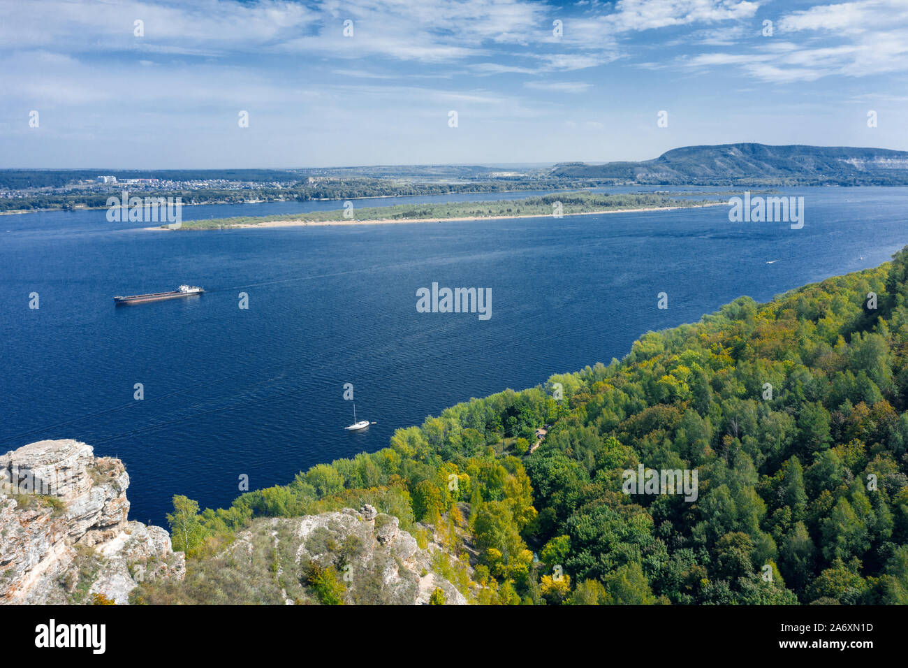 Vista del fiume Volga Foto Stock