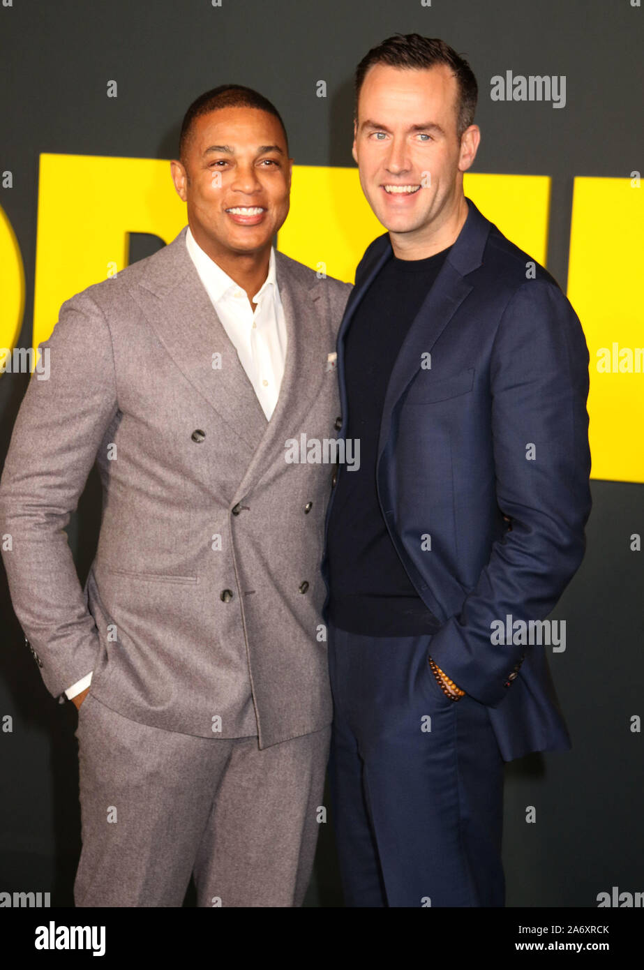 Ottobre 28, 2019, New York New York, Stati Uniti d'America: CNN personalità DON limone e il suo fidanzato TIM MALONE frequentare gli arrivi per la Apple TV " Il Morning Show" tenutasi presso il Lincoln Center. (Credito Immagine: © Nancy Kaszerman/ZUMA filo) Foto Stock