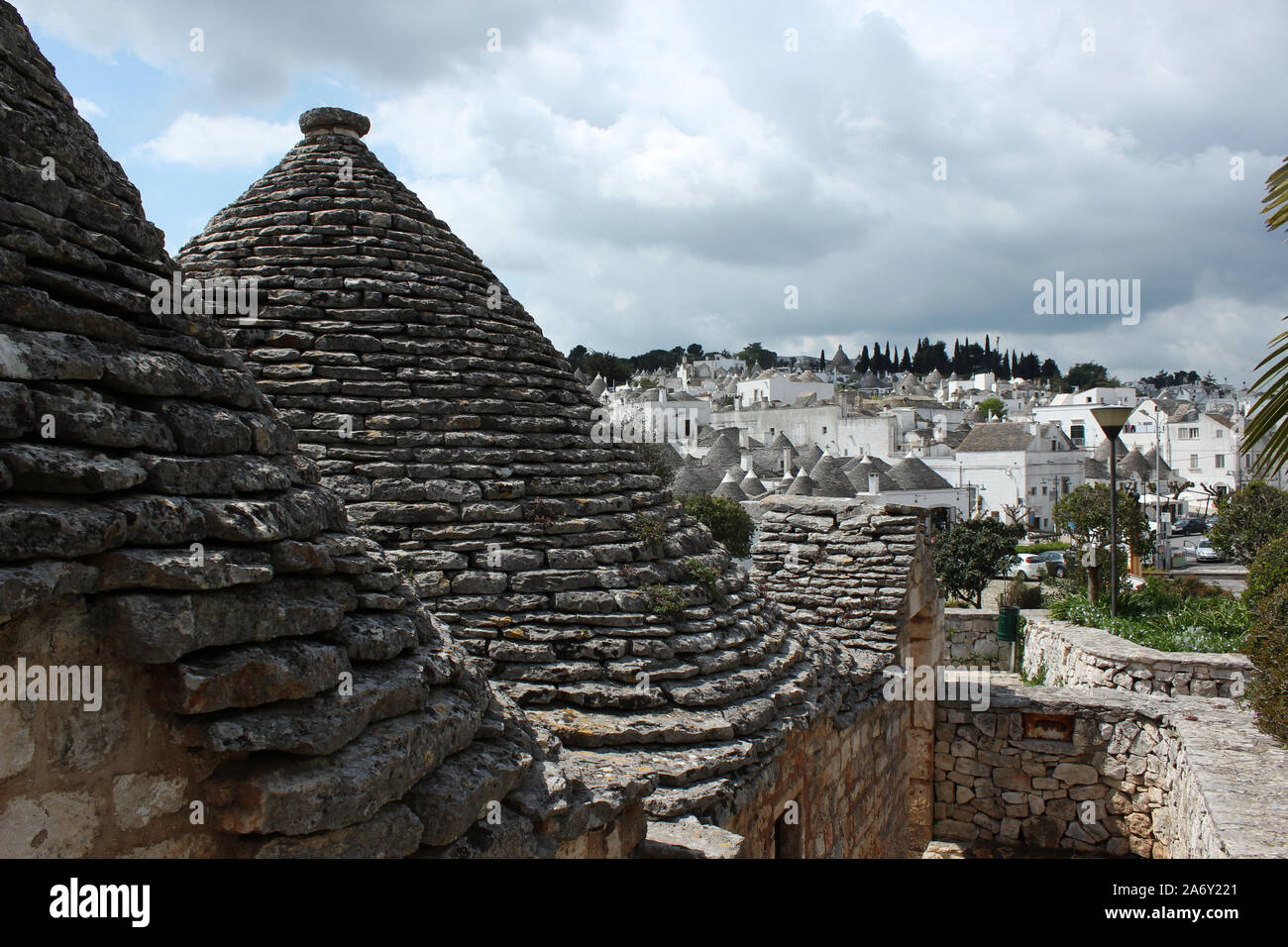 L'Italia, Puglia, trulli di Alberobello Foto Stock