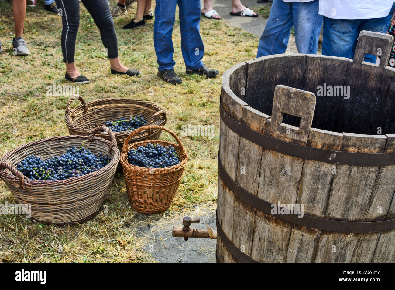 ARADAC, Serbia, 7 settembre 2019. Tradizionale celebrazione di inizio della vendemmia, che si svolge ogni anno all inizio di settembre. Bar Foto Stock