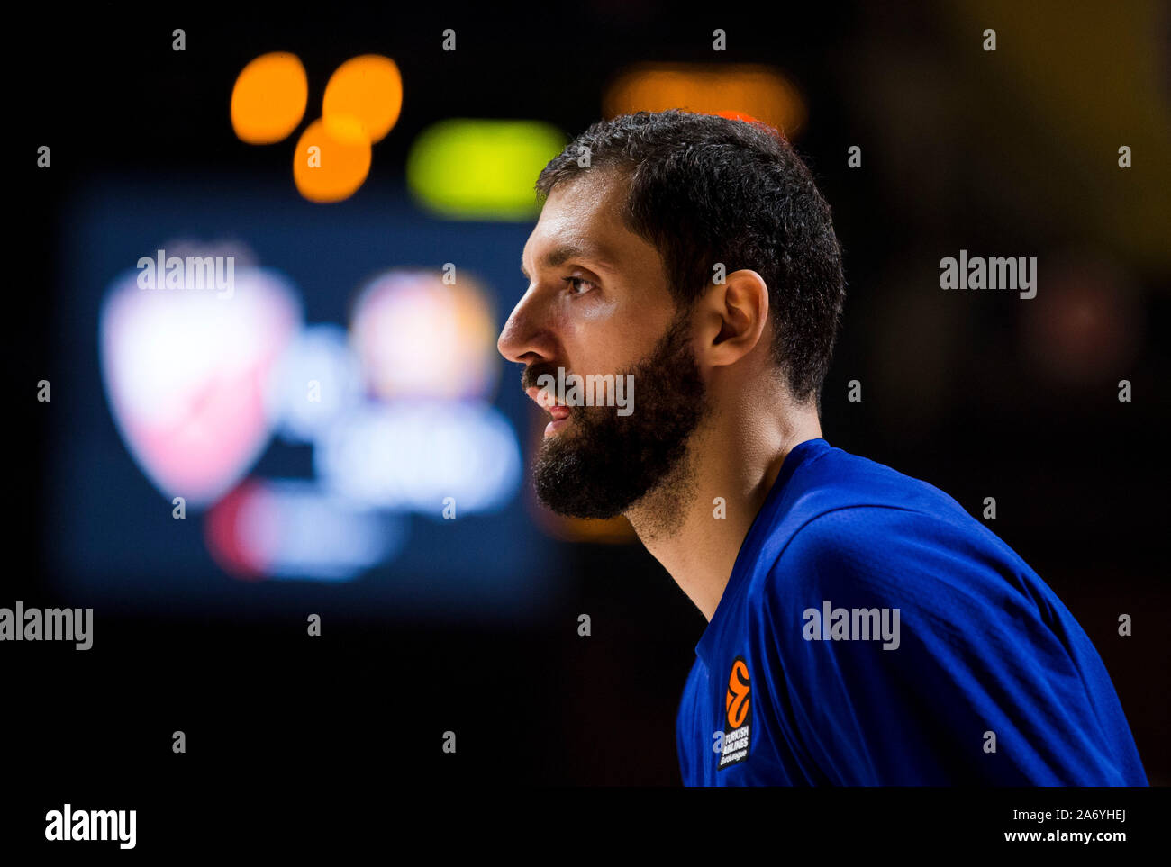 A Belgrado, in Serbia. 24 ott 2019. Nikola Mirotic del FC Barcelona si riscalda. Credito: Nikola Krstic/Alamy Live News Foto Stock