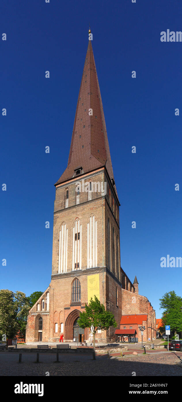 Petrikirche , Rostock, Meclenburgo-Pomerania Occidentale, Germania Foto Stock