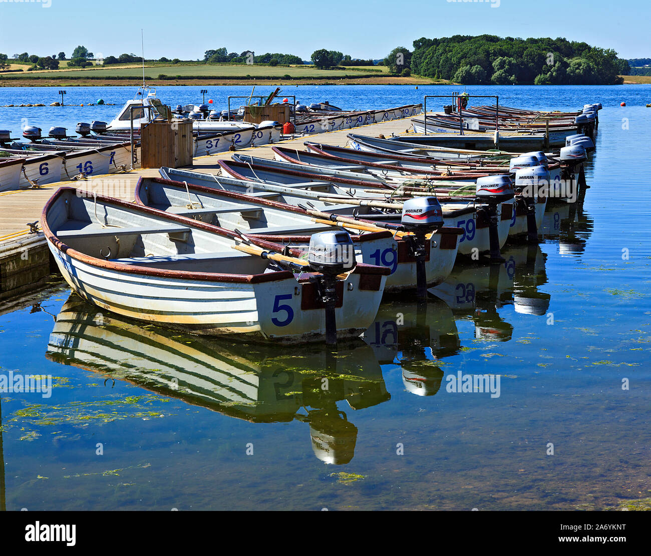 Noleggio barche ormeggiate sul Rutland acqua Foto Stock