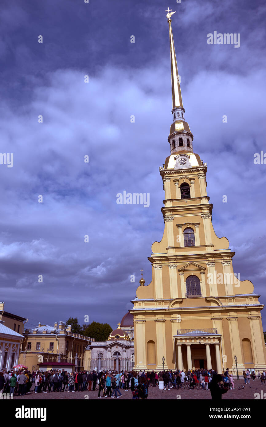 Peter-Paul-Kathedrale, Hasen-Insel, Petersburg, Russland Foto Stock