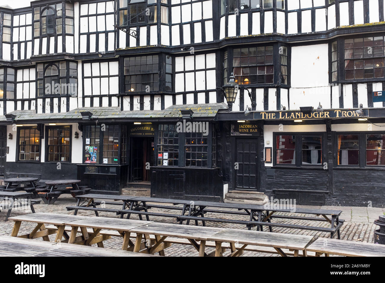 Il Llandoger Trow public house, Bristol, Regno Unito Foto Stock