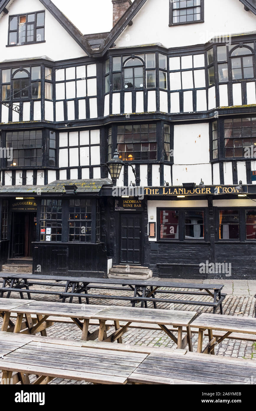 Il Llandoger Trow public house, Bristol, Regno Unito Foto Stock