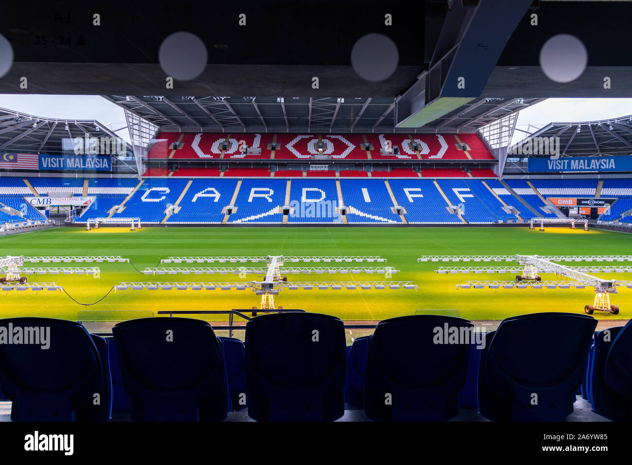 Cardiff Wales, Regno Unito, 8 ottobre 2019. Al di fuori di Cardiff City Football Stadium, casa della squadra di Bluebirds, Cardiff Foto Stock