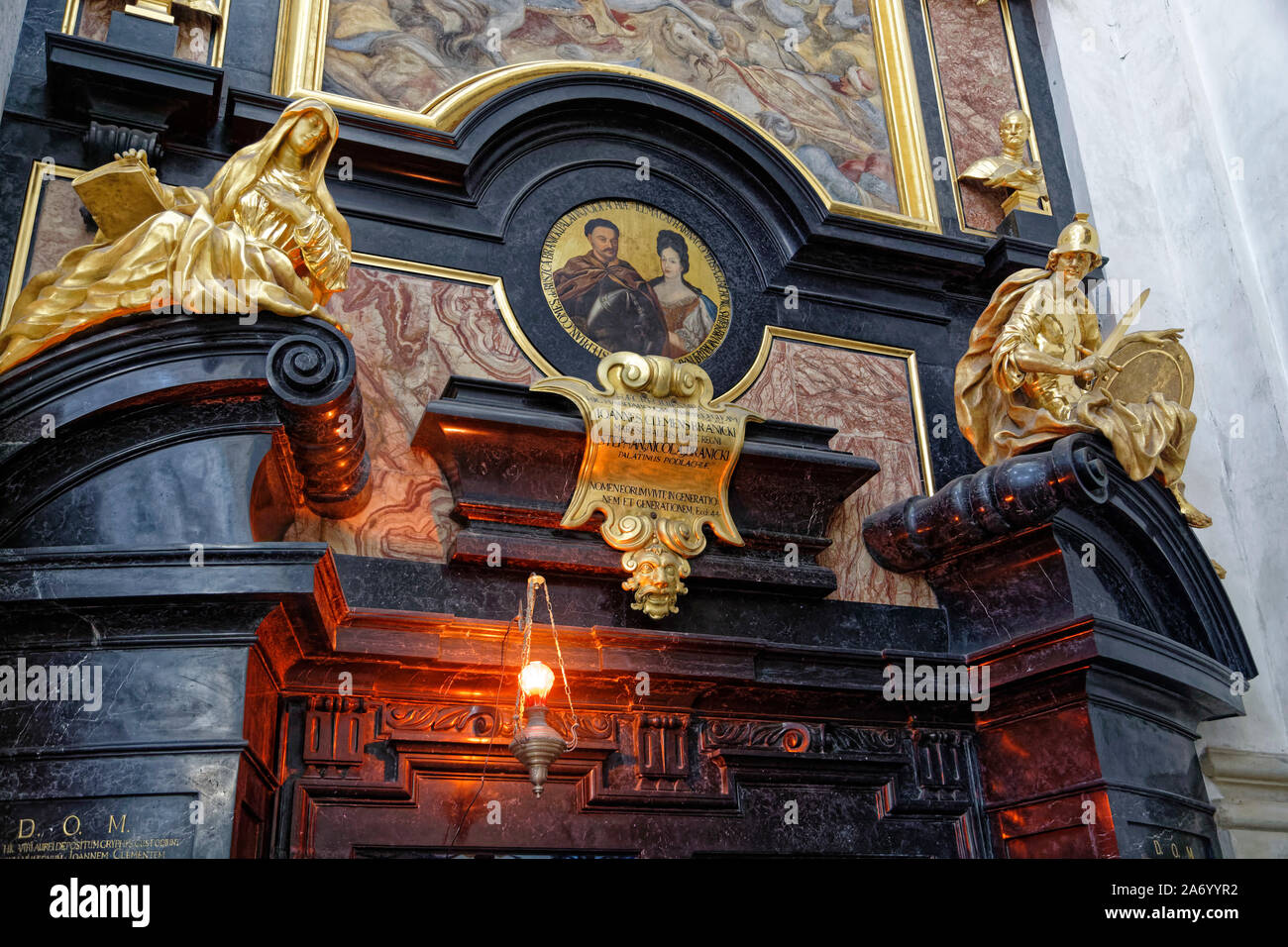 Cracovia in Polonia. Il 18 agosto, 2019. Il barocco cattolico polacco chiesa dei Santi Pietro e Paolo (Kosciol sw. Piotra i Pawla) in Cracovia in Polonia. Foto Stock