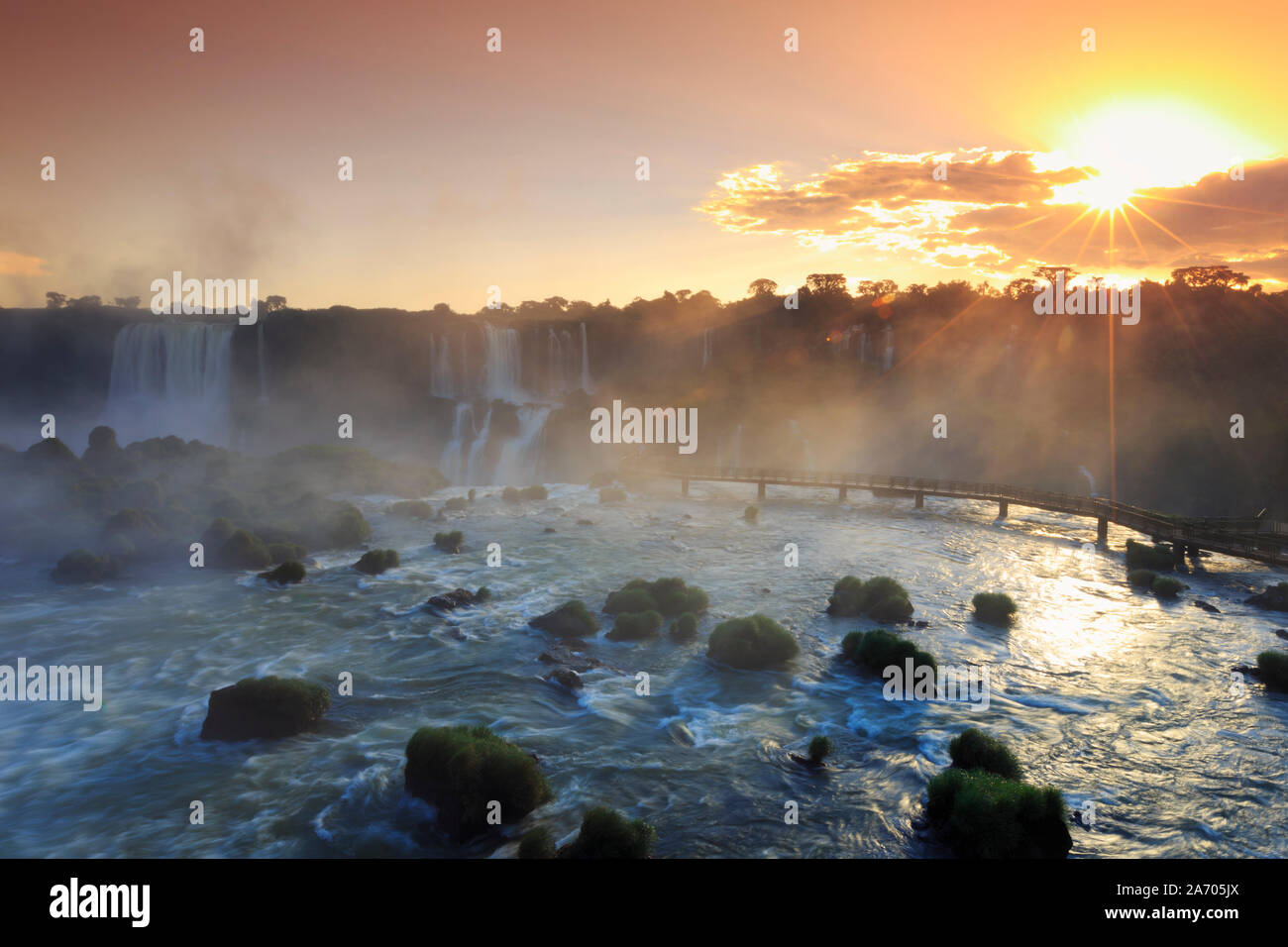 Il Brasile, Parana, Iguassu Falls National Park (Cataratas do Iguacu) (Sito UNESCO), la Gola del Diavolo (Garganta do Diabo) Foto Stock