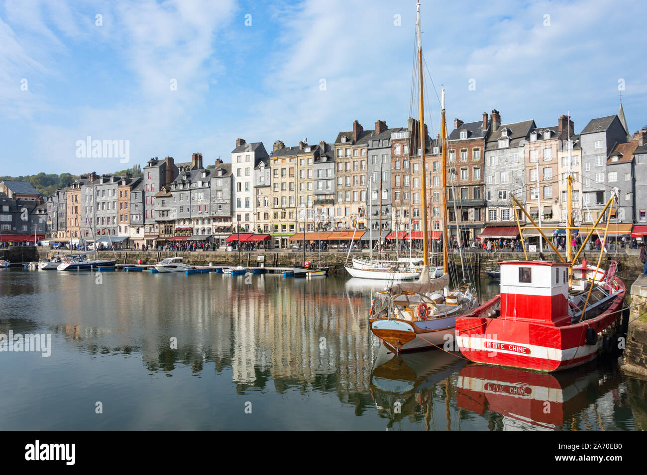 Porto di Honfleur, Honfleur, Normandia, Francia Foto Stock