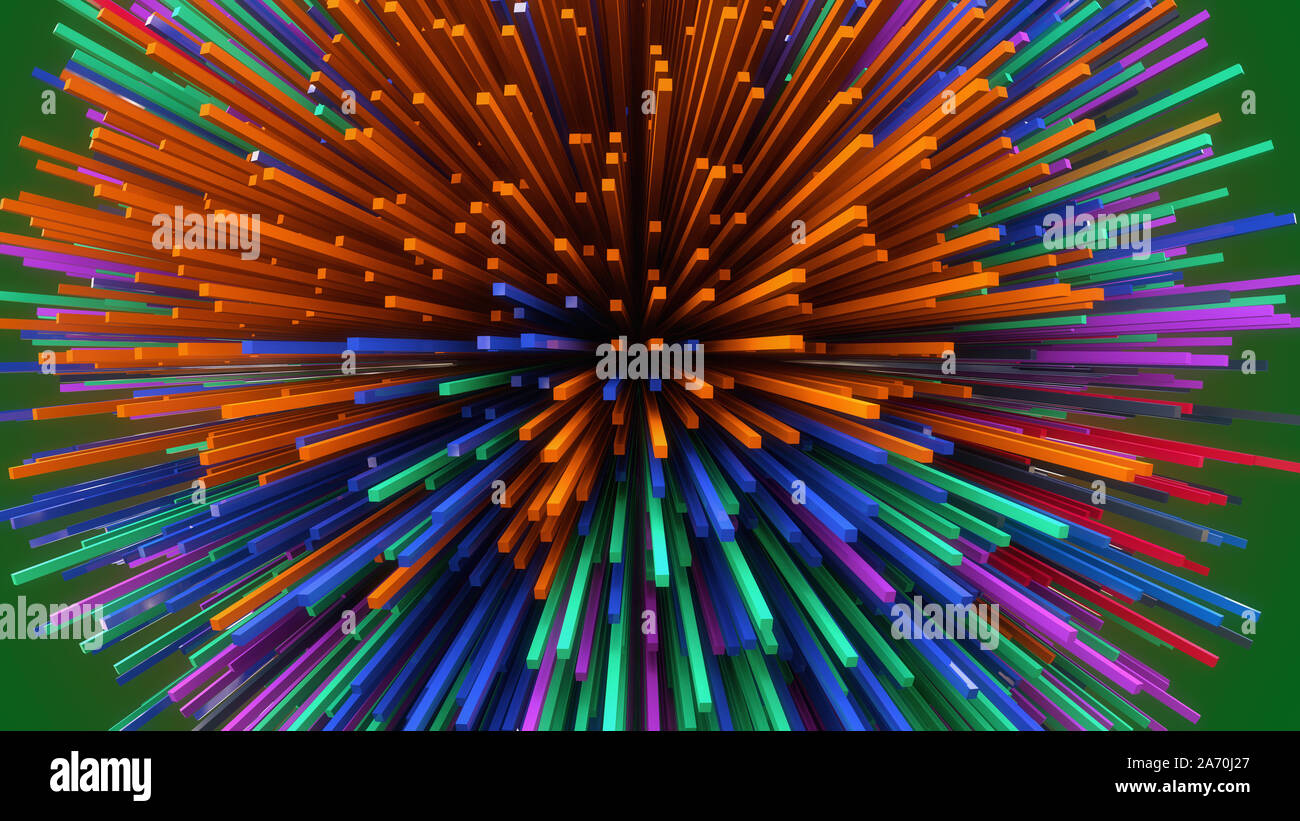 3D render. Scultura astratta sfondo Foto Stock