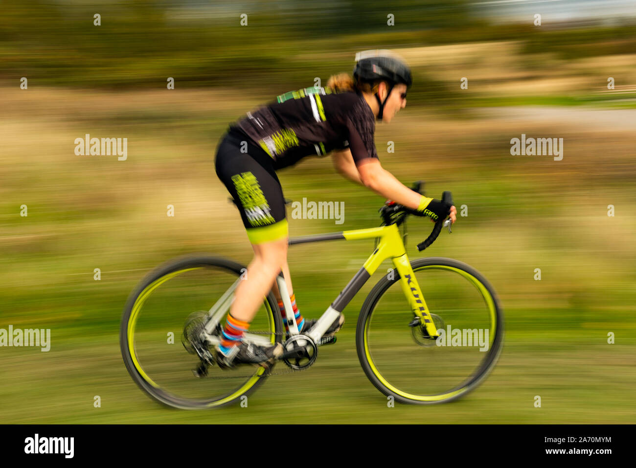 WA17359-00...WASHINGTON - Womans gara di ciclocross a Seattle. Foto Stock