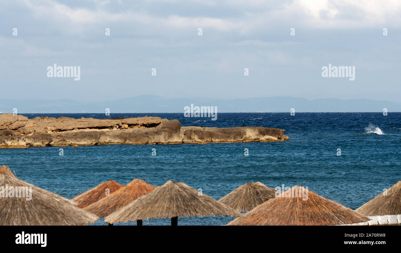 Il mar Ionio. Pittoresca baia a Zante Foto Stock