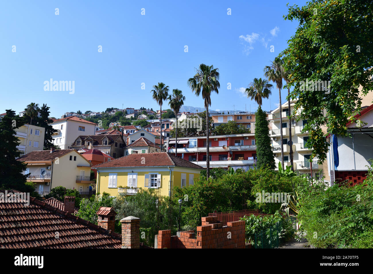 La città di Herceg Novi in Montenegro Foto Stock