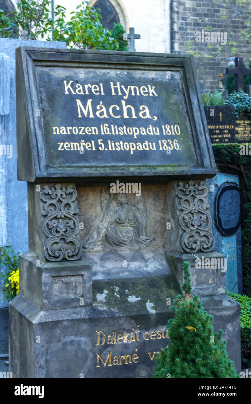 Karel Hynek Macha tomba cimitero di Vysehrad Foto Stock