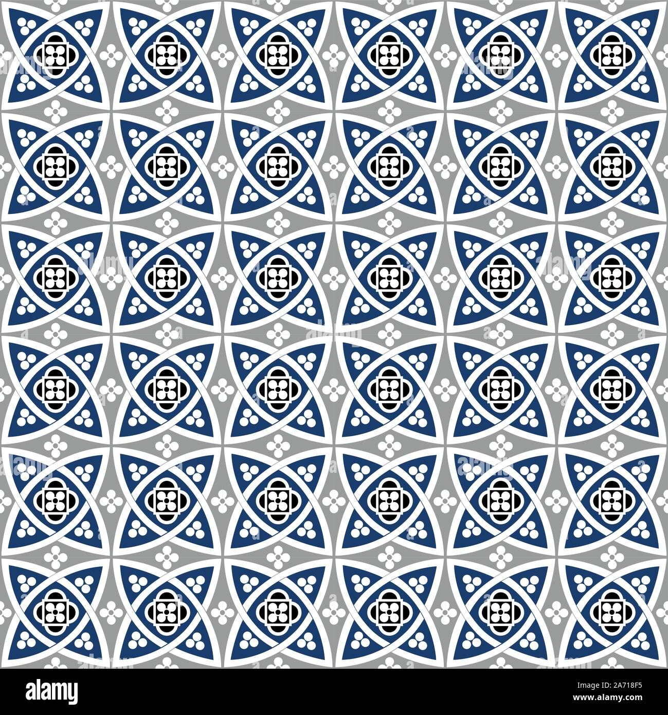Blue seamless motivi geometrici, vintage texture. Illustrazione Vettoriale